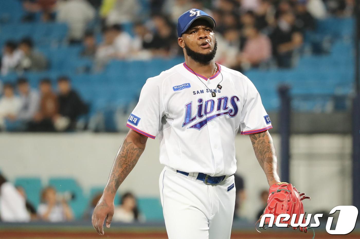 2018년 삼성 라이온즈에서 뛰었던 리살베르토 보니야. /뉴스1 ⓒ News1 공정식 기자