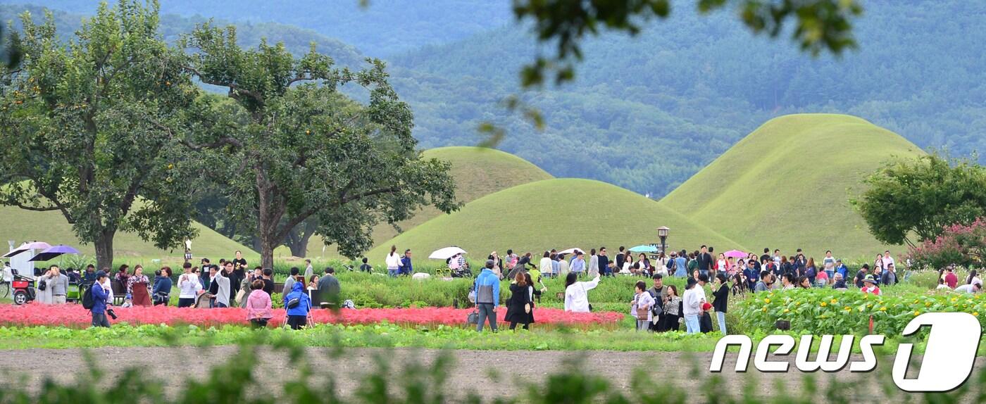 경북도는 오는 28~30일 '대한민국 숙박세일 페스타–경북지역 특별기획전'을 개최한다 사진은 관광객이 붐비는 경주시 동부사적지 일대 모습.(사진은 기사내용과 무관함).뉴스1 ⓒ News1 최창호 기자