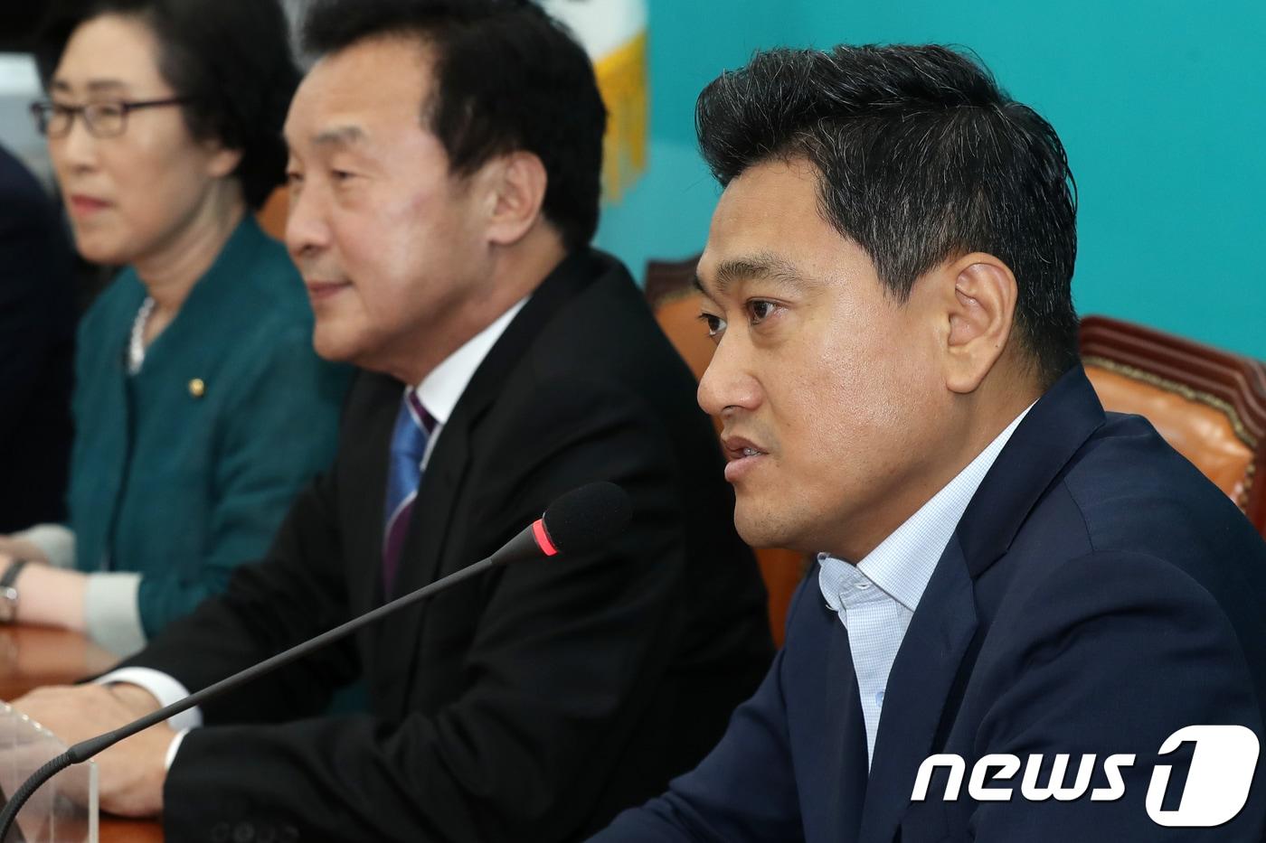 오신환 바른미래당 신임 사무총장이 4일 서울 여의도 국회에서 열린 당직 인선 발표 기자간담회에 참석해 인사말을 하고 있다. 2018.9.4/뉴스1 ⓒ News1 민경석 기자