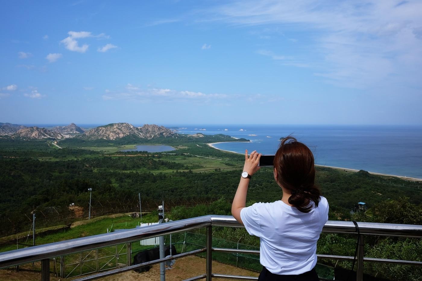금강산전망대에서 바라본 북녘(뉴스1DB)