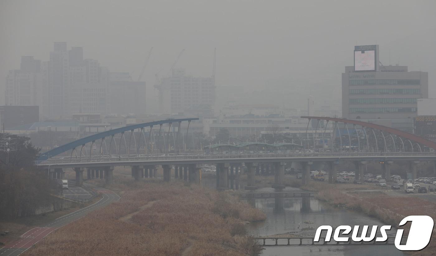 청주 미세먼지 ⓒ News1 