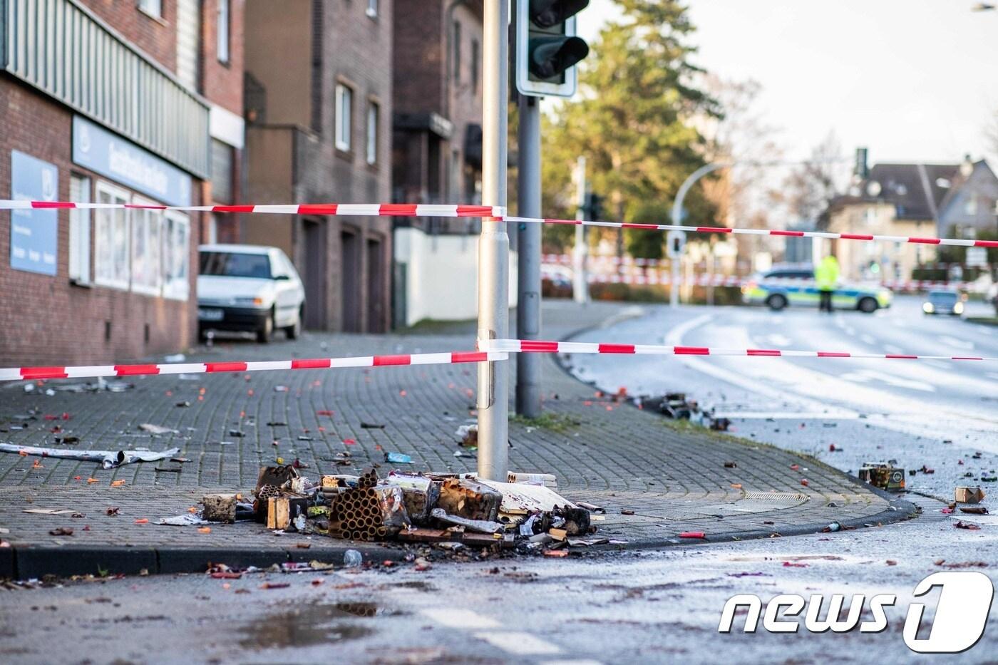1일&#40;현지시간&#41; 독일 도시 보트로프에서 발생한 차량돌진 사건 현장. ⓒ AFP=뉴스1