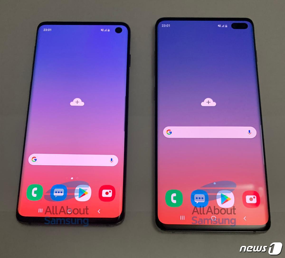 본문 이미지 - 독일 IT매체 &#39;올어바웃삼성&#39; 올라온 갤럭시S10, 갤럭시S10플러스 추정 이미지. &#40;올어바웃삼성 캡처&#41; ⓒ 뉴스1