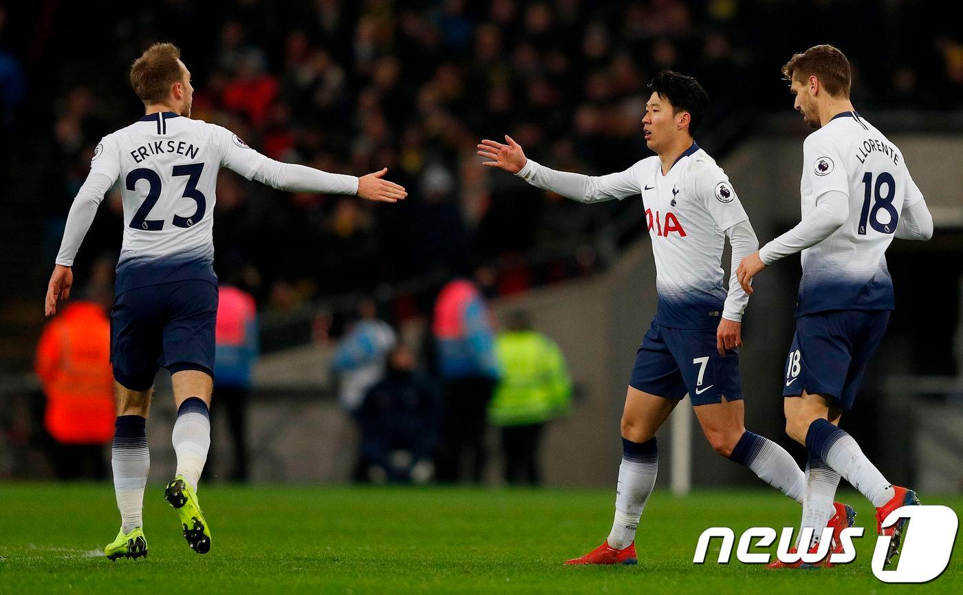 토트넘의 손흥민(가운데)./뉴스1 DB ⓒ AFP=뉴스1