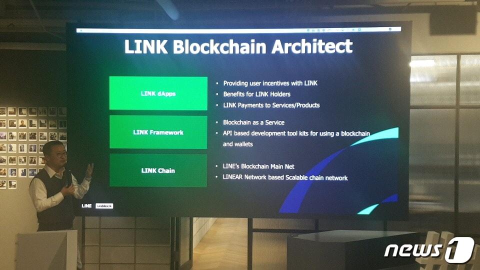 본문 이미지 - 이희우 언블락 대표가 30일 서울 강남 해시드 라운지 밋업에서 발표하고 있다. ⓒ 뉴스1