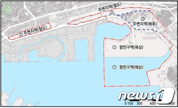 본문 이미지 - 부산항 북항 2단계 항만재개발사업 대상구역(해양수산부 제공)ⓒ 뉴스1