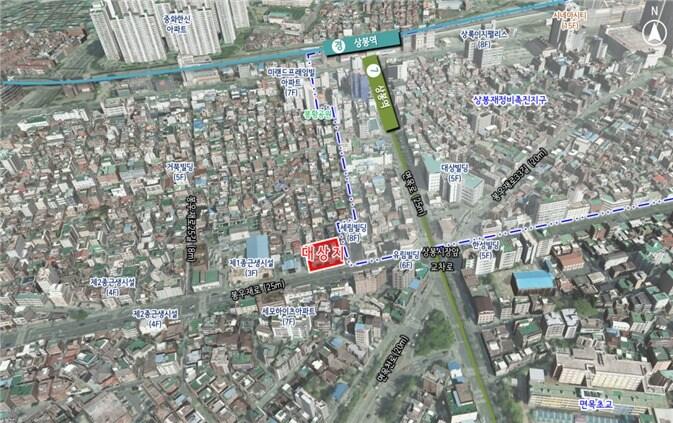 본문 이미지 - '상봉역 역세권 청년주택' 위치도./자료제공=서울시ⓒ 뉴스1