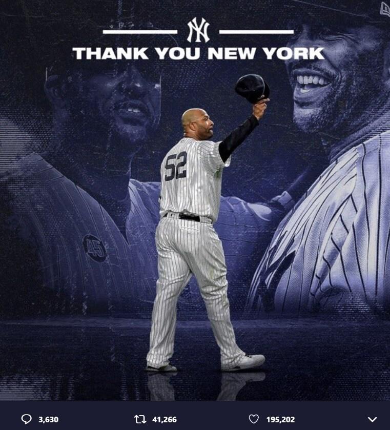 본문 이미지 - 공식 은퇴인사를 전한 메이저리그 투수 C.C사바시아. 사진=사바시아 SNS 캡처.ⓒ 뉴스1