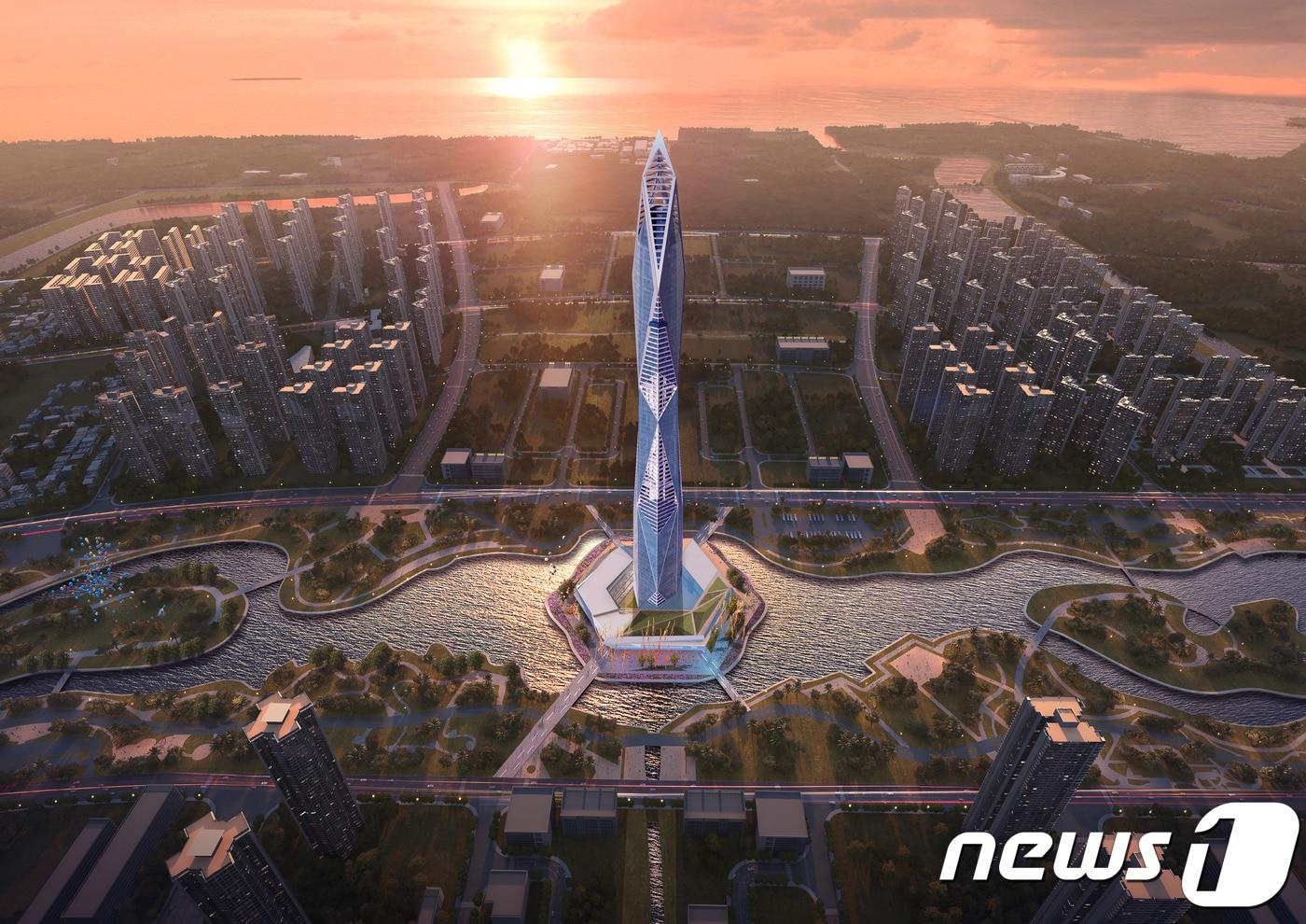 청라시티타워 조감도.(인천경제청 제공)ⓒ 뉴스1