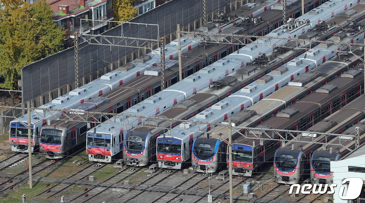 서울 구로구 한국철도공사 구로차량사업소 2019.11.21/뉴스1 ⓒ News1 구윤성 기자