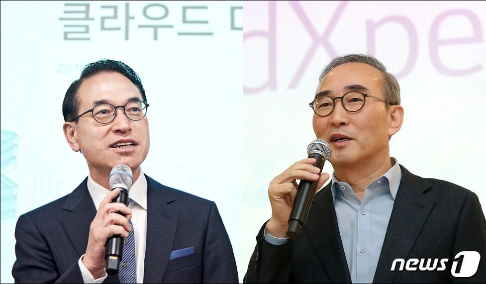 본문 이미지 - 홍원표 삼성SDS 대표(왼쪽)과 김영섭 LG CNS 대표ⓒ 뉴스1