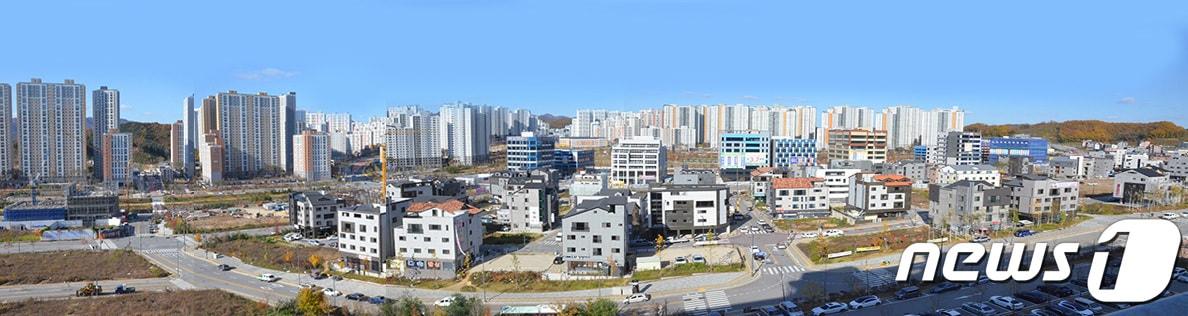 본문 이미지 - 강원 원주의료기기종합지원센터에서 바라본 원주 기업도시. ⓒ News1 