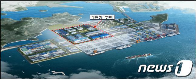 본문 이미지 - 목포신항 배후단지 조성공사.(목포해수청 제공) /뉴스1