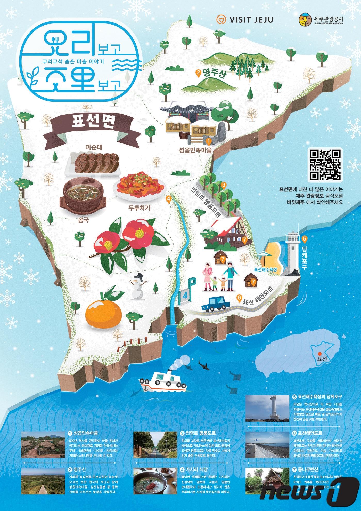 본문 이미지 - 제주관광공사는 체류형 마을 관광 활성화 프로젝트 ‘2019 요里보고 조里보고’ 표선면 편을 19일 발표했다.(제주관광공사 제공) 2019.12.19 /뉴스1ⓒ News1