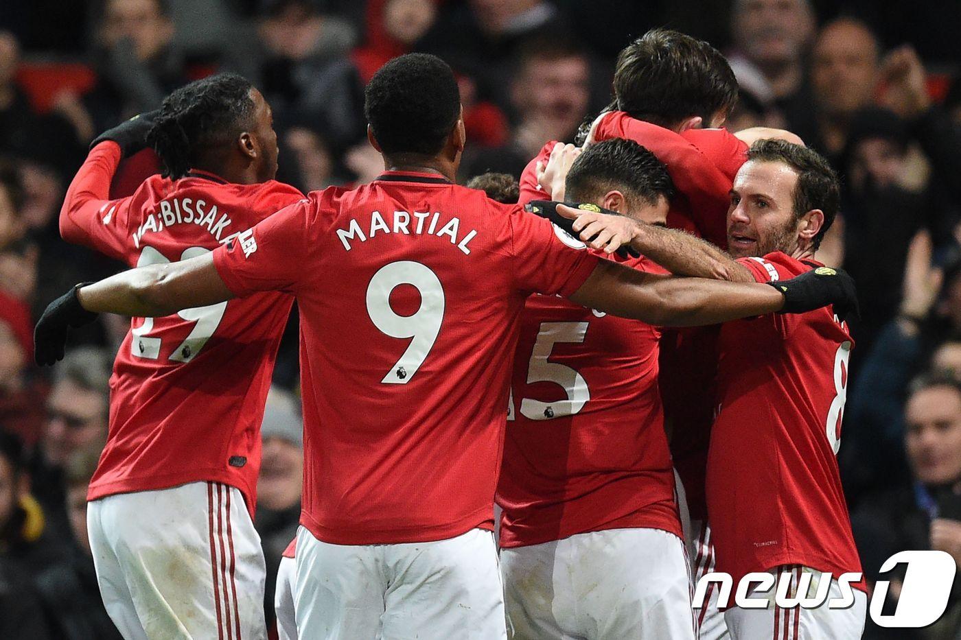 맨체스터 유나이티드 선수단. ⓒ AFP=뉴스1