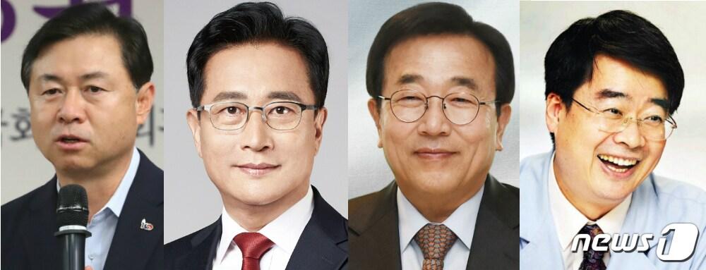본문 이미지 - 부산 부산진갑 총선 출마 예상자. 왼쪽부터 김영춘 의원(민주당), 이수원 예비후보, 서병수 전 부산시장(이상 한국당), 정근 그린닥터스 이사장. /ⓒ 뉴스1