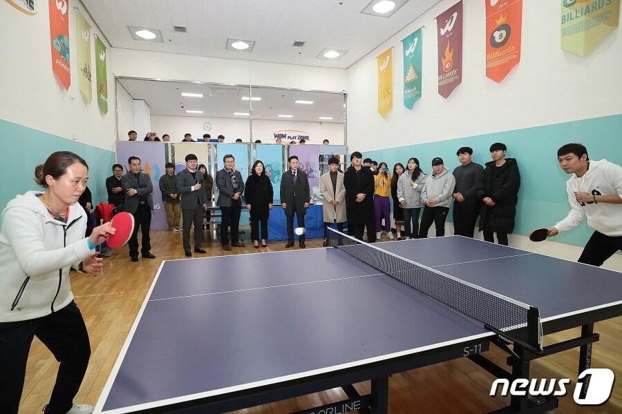 본문 이미지 - 전북 우석대학교는 5일 문화관 지하 1층에서 ‘WOW Play Zone’ 오픈식을 개최했다.(우석대 제공) /ⓒ 뉴스1