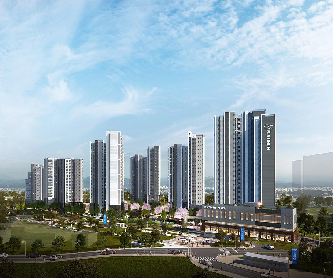 본문 이미지 - 쌍용 더 플래티넘 오목천역 투시도.제공=쌍용건설)ⓒ 뉴스1