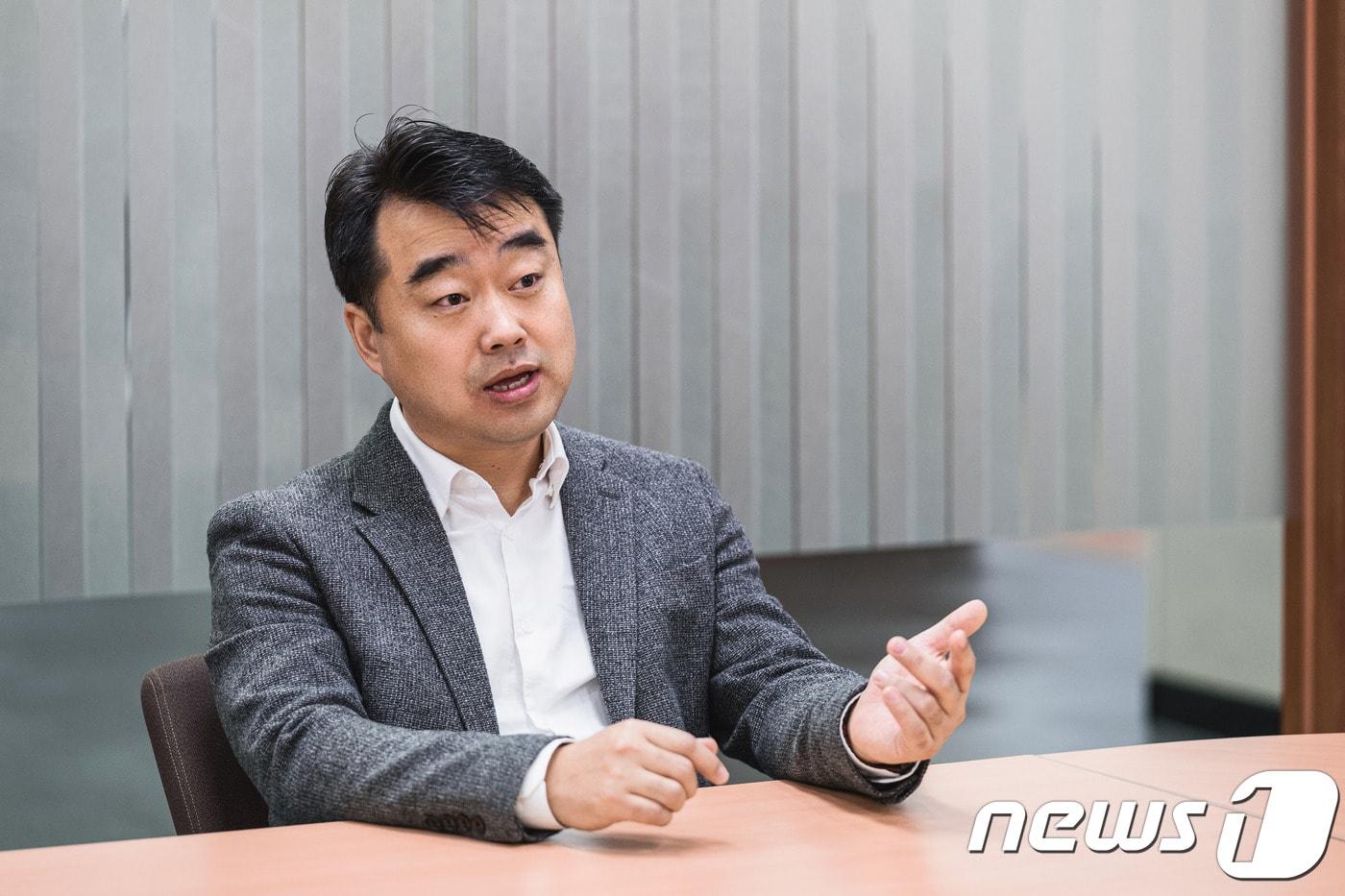 최대영 드림텍 컨버전스 사업본부장이 경기도 분당 본사에서 <뉴스1>과 인터뷰를 하고 있다.(드림텍 제공)ⓒ 뉴스1