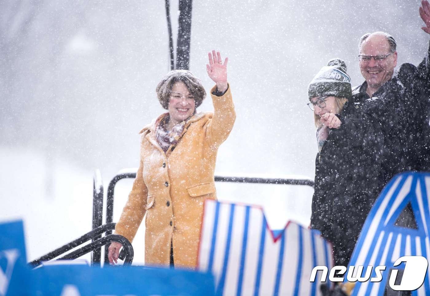 2020년 대통령 선거 출마를 밝히는 에이미 클로버샤 민주당 상원의원(미네소타). ⓒ AFP=뉴스1