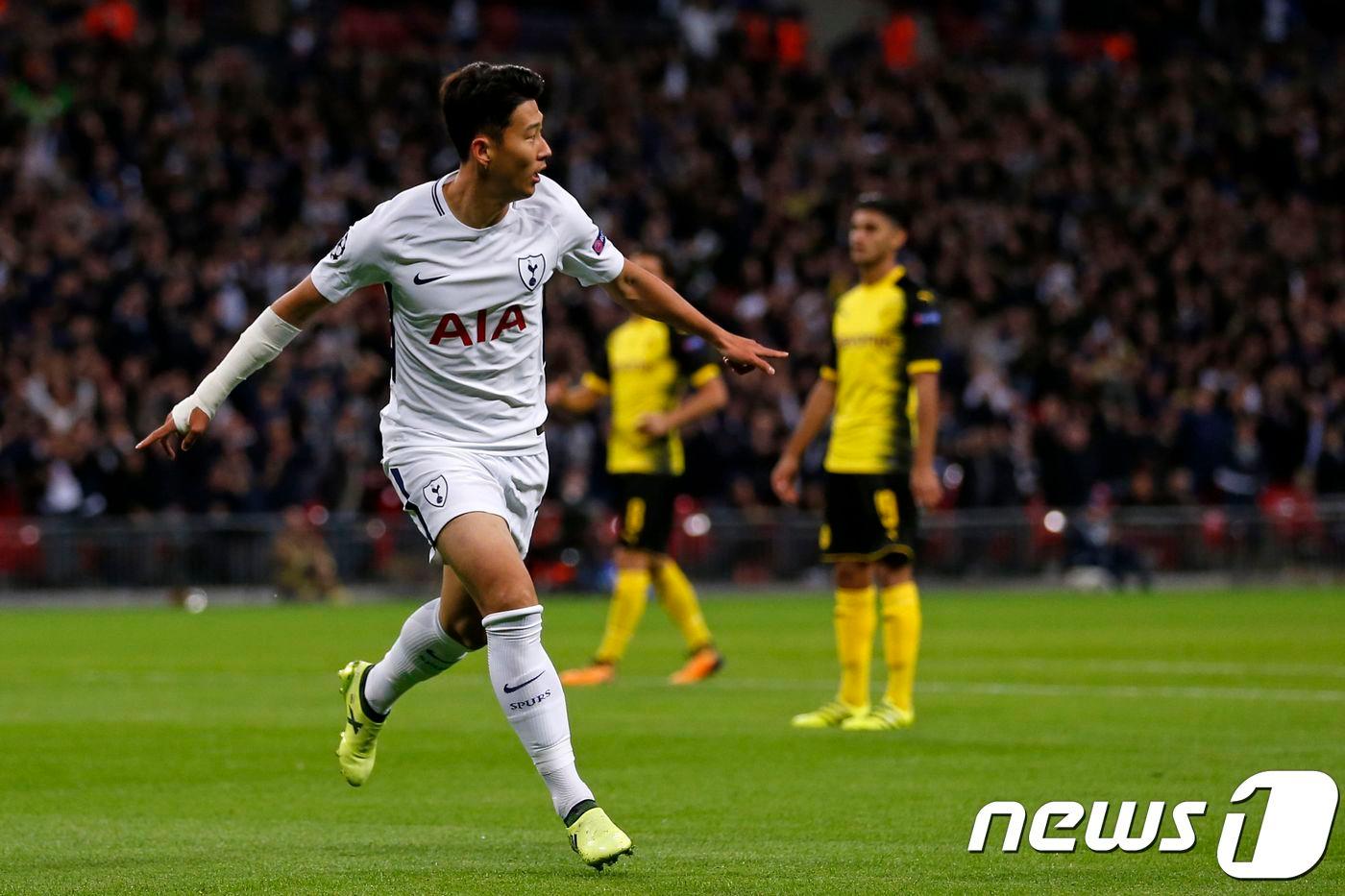 손흥민(토트넘)이 도르트문트를 상대로 또 한번의 득점에 도전한다./뉴스1 DB ⓒ AFP=뉴스1