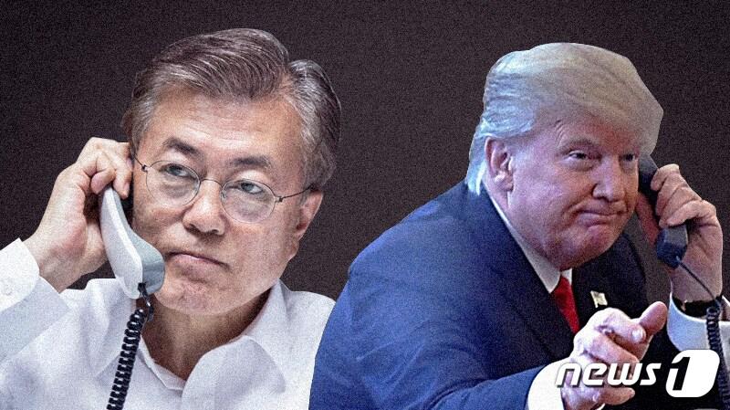 본문 이미지 - 문재인 대통령과 도널드 트럼프 미국 대통령. (뉴스1DB)