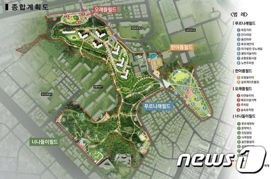 본문 이미지 - 용전근린공원 종합계획도 ⓒ 뉴스1