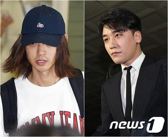 본문 이미지 - 가수 정준영,(왼쪽)과 승리 / ⓒ 뉴스1  