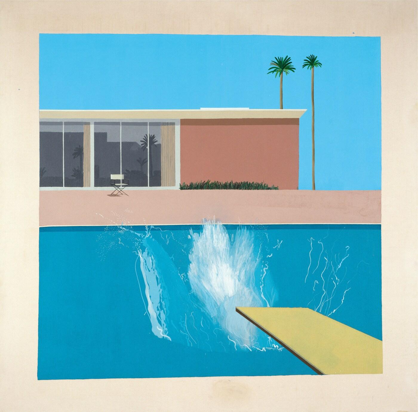 본문 이미지 - 데이비드 호크니, 더 큰 첨벙, 1967, 캔버스에 아크릴릭, 242.5ⅹ243.9 cm David Hockney, A Bigger Splash, 1967, Acrylic on canvas, 242.5ⅹ243.9 cm ⓒ David Hockney, Collection Tate, U.K. ⓒ Tate, London 2019
