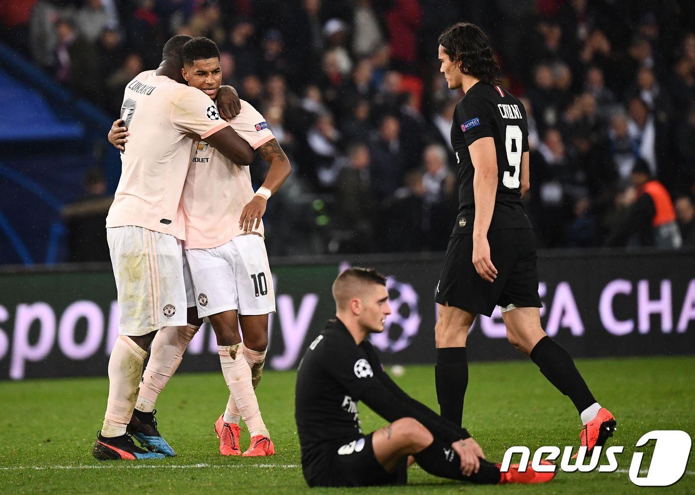 본문 이미지 - 맨유는 7일(한국시간) PSG와의 챔피언스리그 16강 2차전에서 3-1로 승리했다. ⓒ AFP=뉴스1