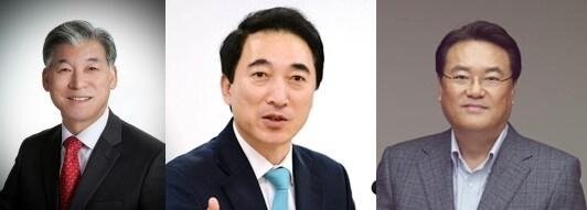 본문 이미지 - 사진은 가나다 순  왼쪽부터 자유한국당 김근태 전 의원, 박수현 국회의장 비서실장, 정진석 자유한국당 의원ⓒ 뉴스1