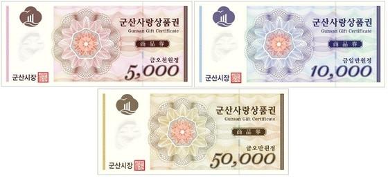본문 이미지 - 전북 군산시가 지역자금의 역외유출을 막기 위해 발행한 지역화폐인 군산사랑상품권. /ⓒ 뉴스1