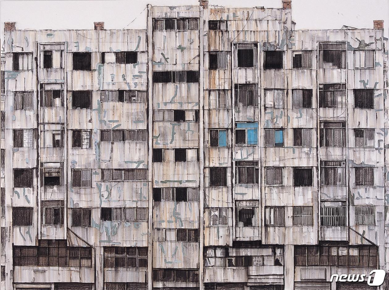 본문 이미지 - 회화 '천변호텔-삼일아파트'(정재호). (서울시 제공) ⓒ 뉴스1