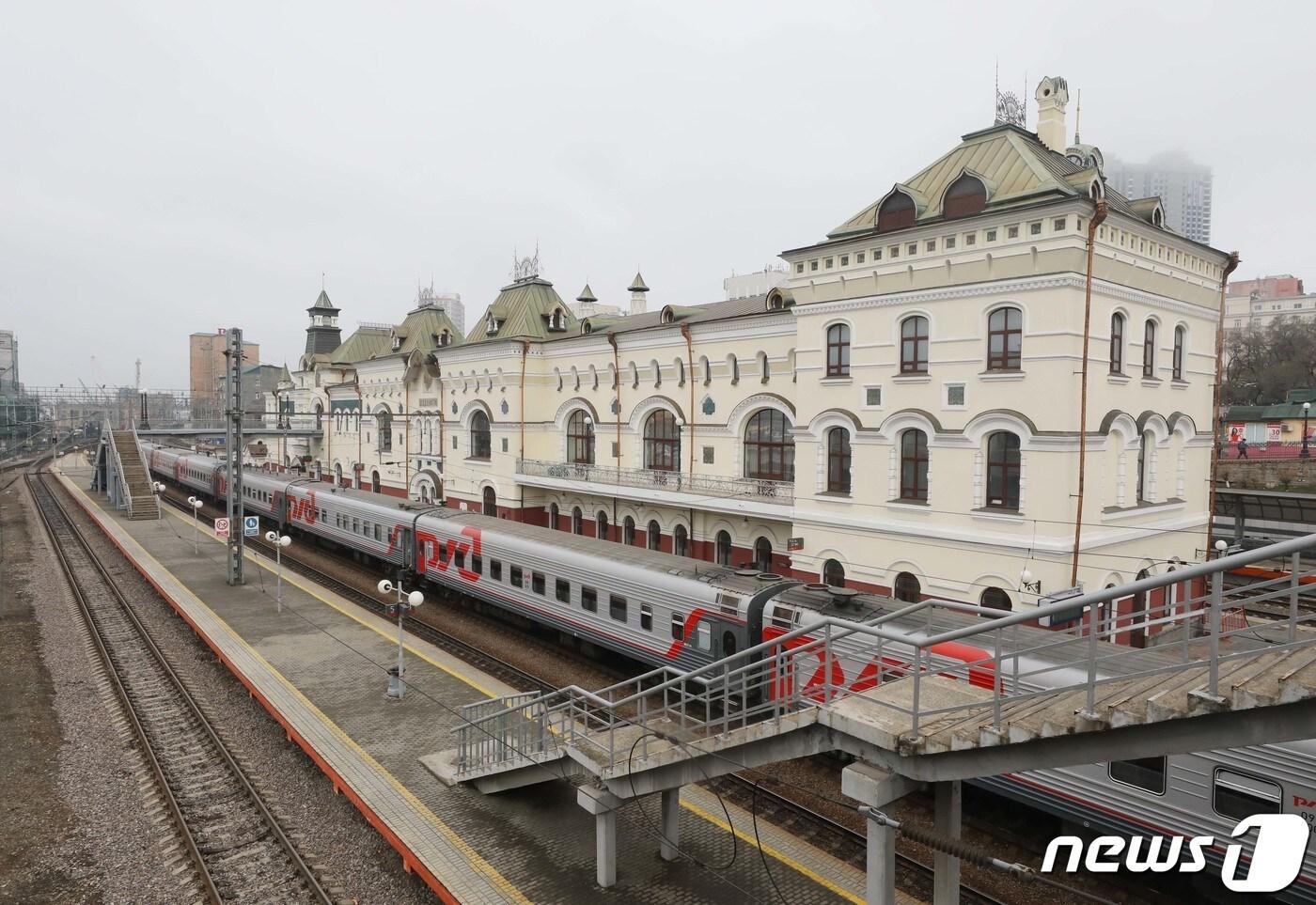 북·러 정상회담을 앞둔 24일(현지시각) 오전 러시아 블라디보스토크역에 긴장감이 흐르고 있다. 2019.4.24/뉴스1 ⓒ News1 이재명 기자