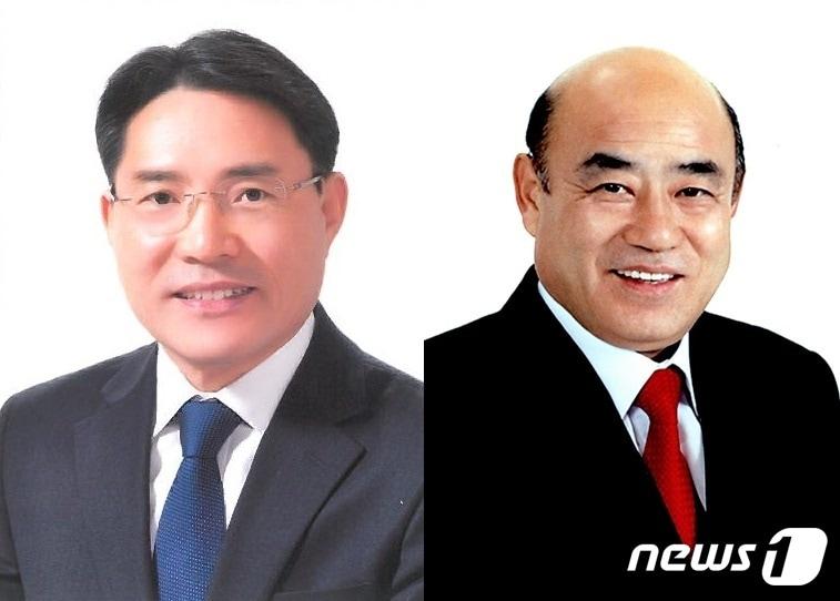 본문 이미지 - 권오봉 여수시장(왼쪽)과 정현복 광양시장/뉴스1 ⓒ News1 