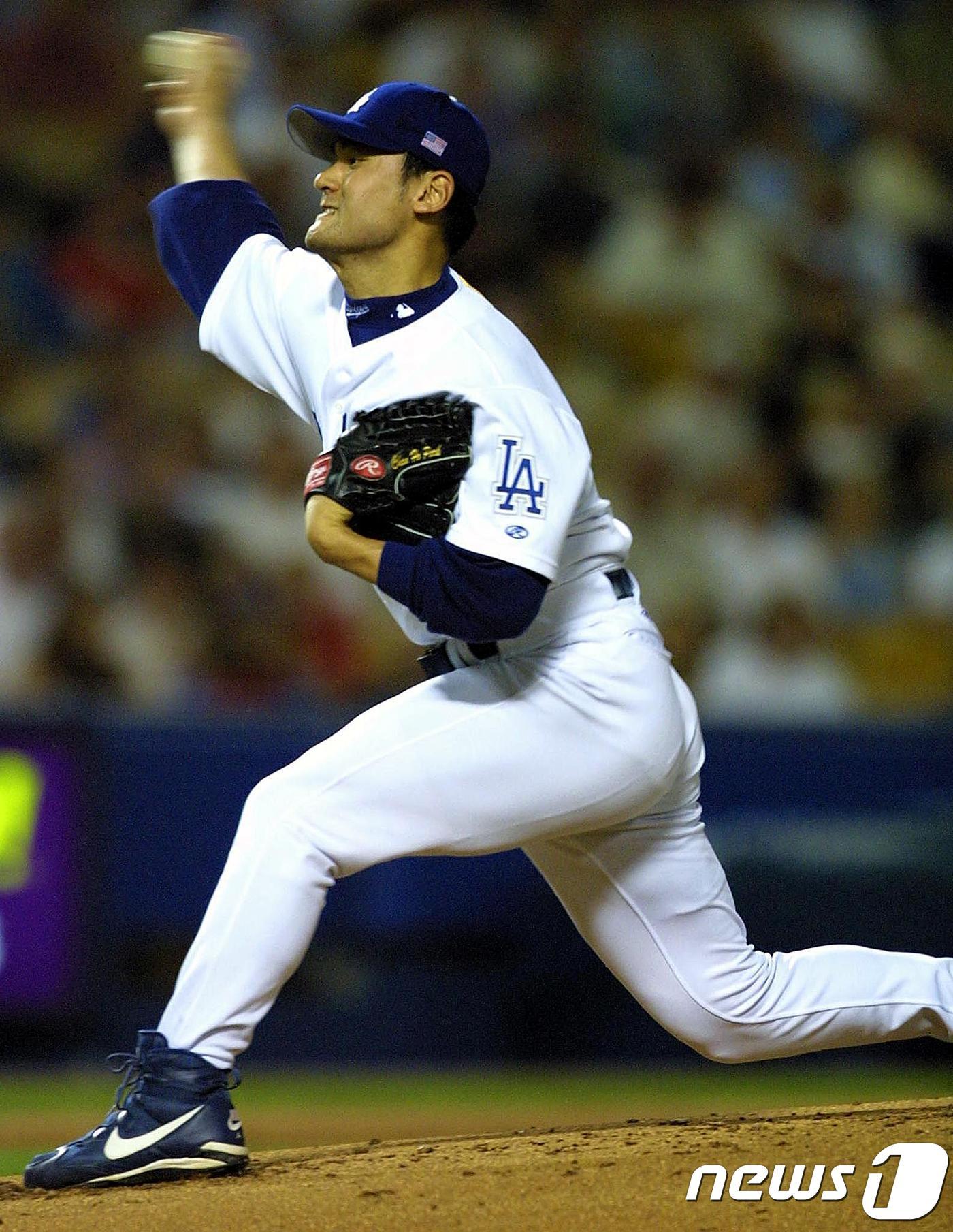 본문 이미지 - LA 다저스 시절 박찬호. ⓒ AFP=News1