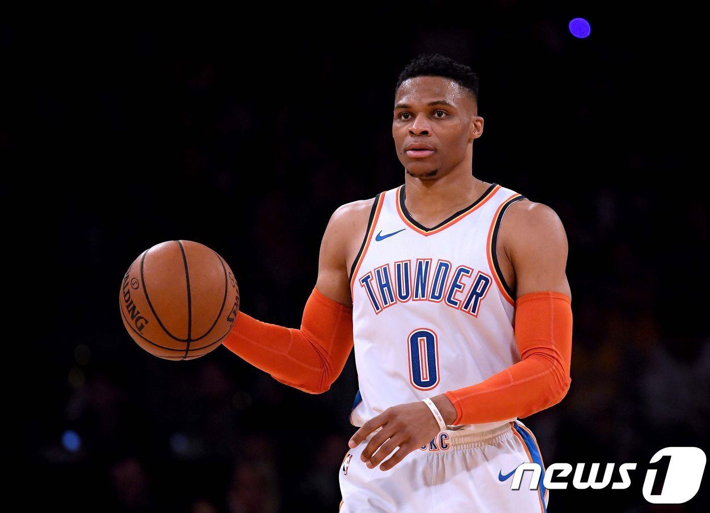 본문 이미지 - 오클라호마시티 선더의 러셀 웨스트브룩. ⓒ AFP=뉴스1