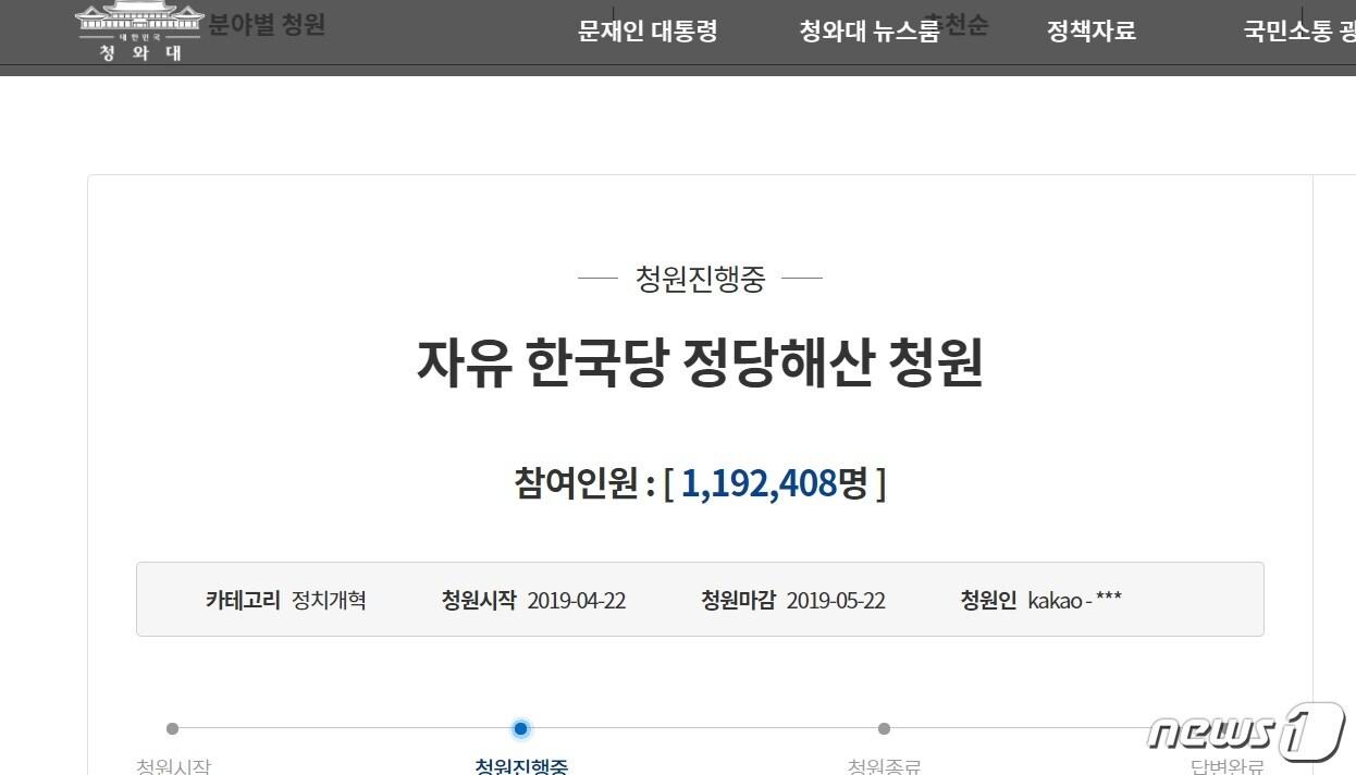 본문 이미지 - 청와대 국민청원 게시판. ⓒ 뉴스1