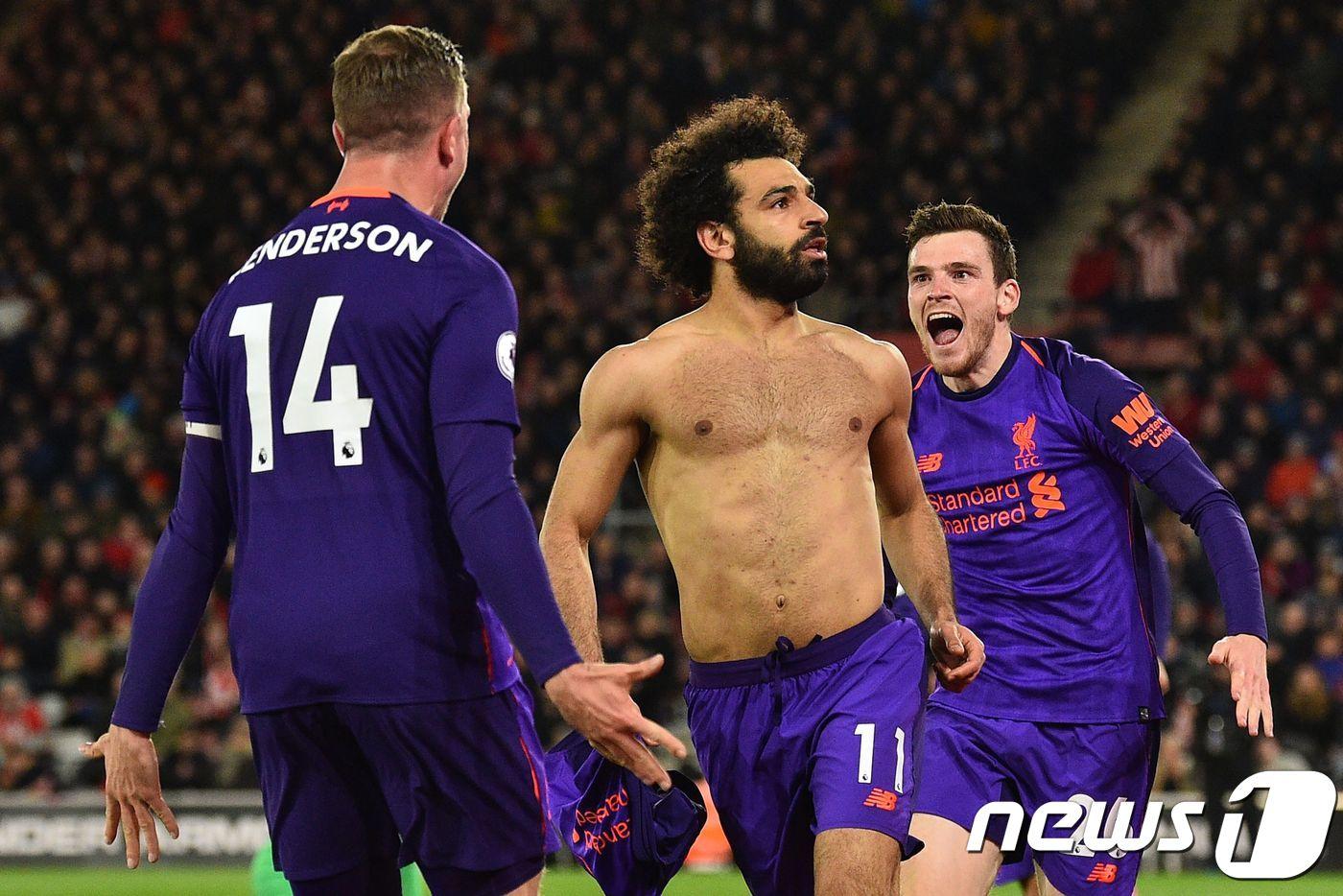 살라가 결승골을 터뜨린 리버풀이 사우샘프턴을 꺾고 선두 자리를 되찾았다. ⓒ AFP=뉴스1