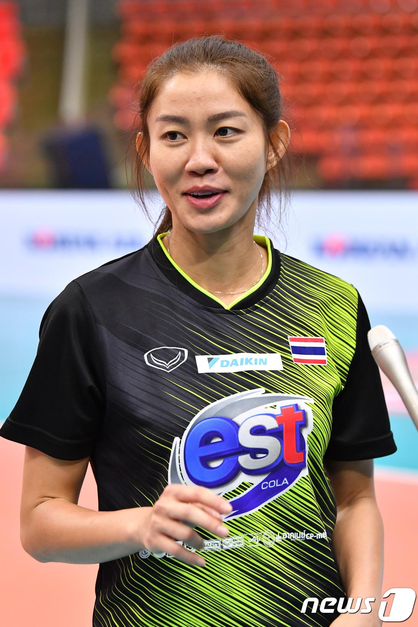 본문 이미지 - 태국 여자배구 올스타팀의 세터 눗사라 떰꼼.(KOVO 제공)ⓒ 뉴스1