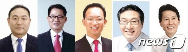 본문 이미지 - 21대 목포 총선 출마 예정자. 왼쪽부터 김원이, 박지원, 배종호, 우기종, 윤소하/뉴스1 ⓒ News1 