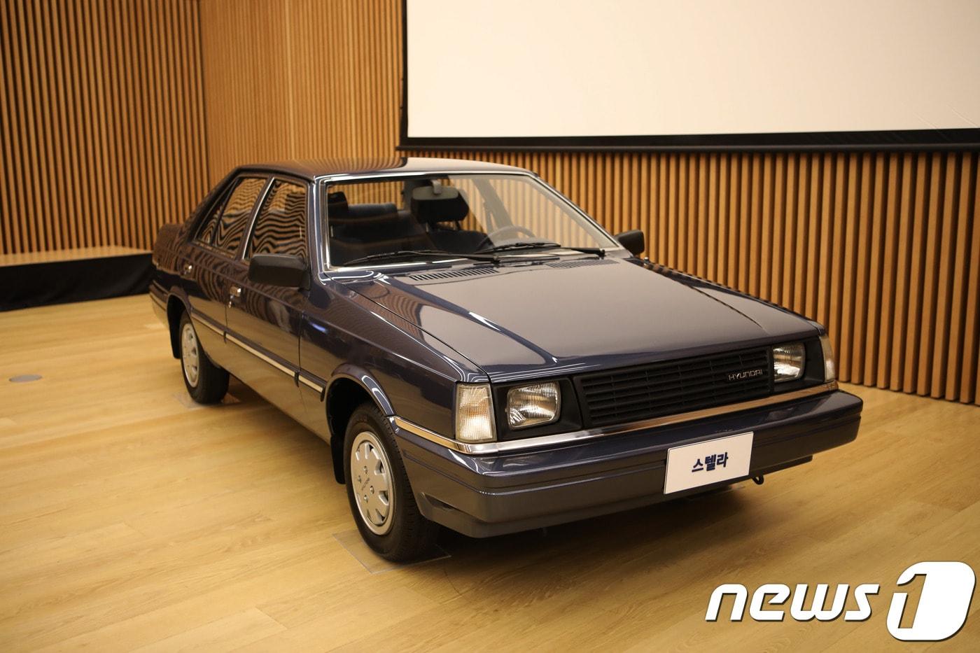 현대자동차 '토크 콘서트 '인 제5회 헤리티지 라이브’에 전시된  옛 스텔라 차량. (현대자동차 제공)ⓒ 뉴스1
