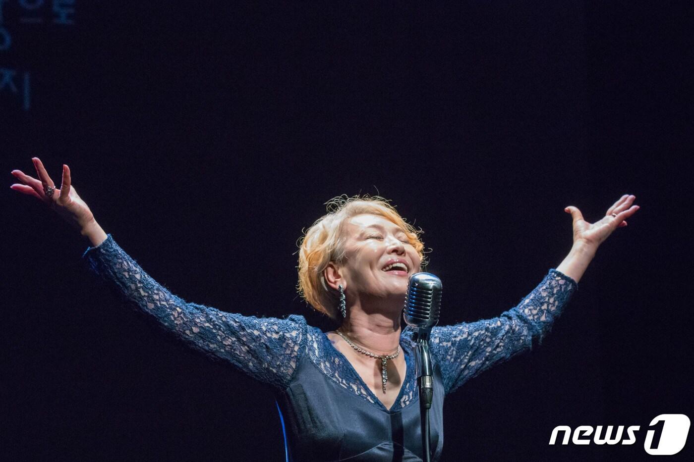 '딸에게 보내는 편지' 제작발표회에서 배우 윤석화./뉴스1 ⓒ News1