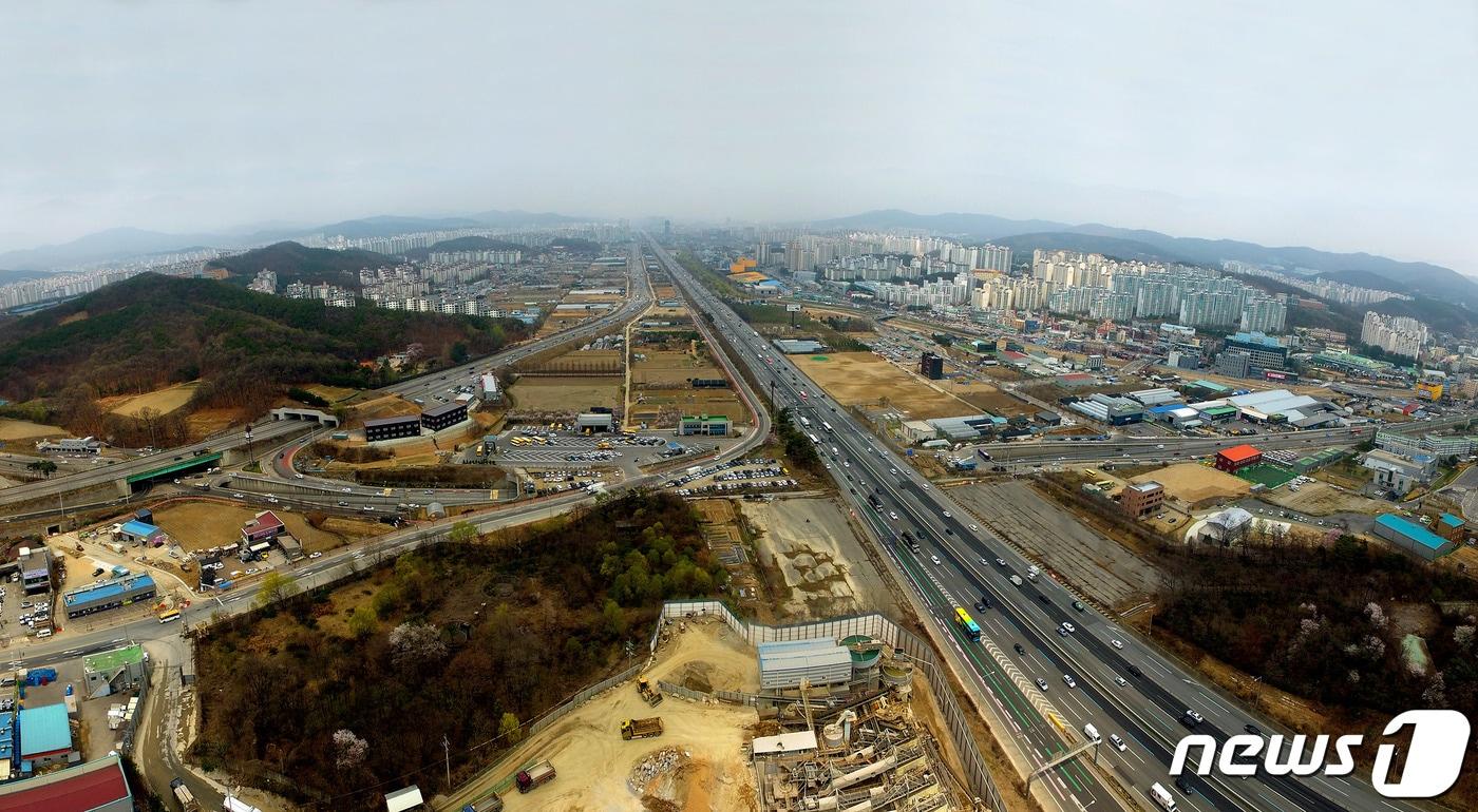 정부가 발표한 3기 신도시에 포함된 용인 플랫폼시티 예정지 일원(용인시 제공)  