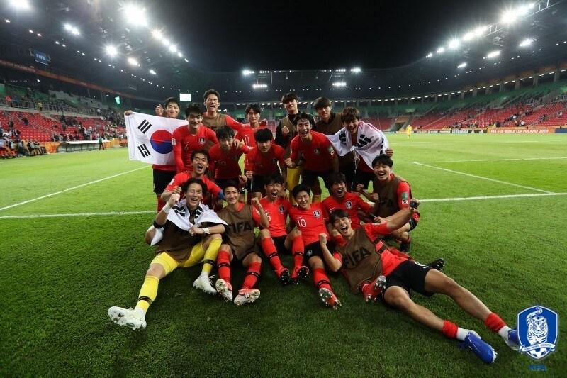 본문 이미지 - 정정용호가 U-20 월드컵 16강에 진출했다. 공교롭게도 상대는 일본이다. (대한축구협회 제공) ⓒ 뉴스1