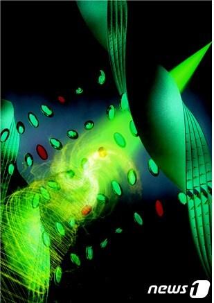 본문 이미지 - 신개념 원편광발광재료의 개념도(한국연구재단 제공) /ⓒ 뉴스1