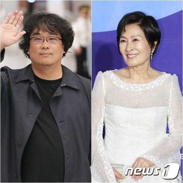 본문 이미지 - 봉준호 감독(왼쪽)과 김혜자 / 뉴스1 DB ⓒ 뉴스1