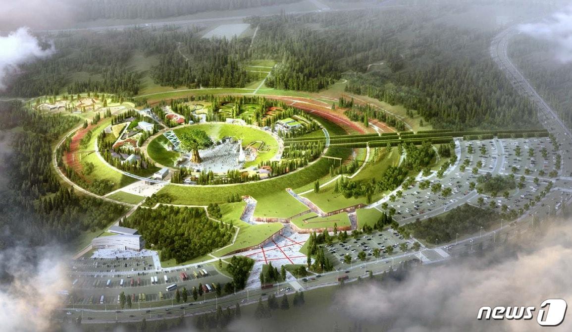 본문 이미지 - 제주신화역사공원 J지구 '솟을신화역사공원' 조감도.(제주국제자유도시개발센터 제공) 2019.7.18/뉴스1ⓒ 뉴스1