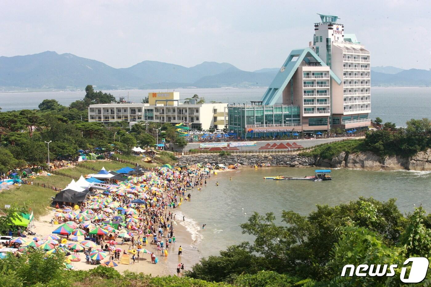 본문 이미지 - 전북 부안군 모항해수욕장 ⓒ News1 박제철 기자