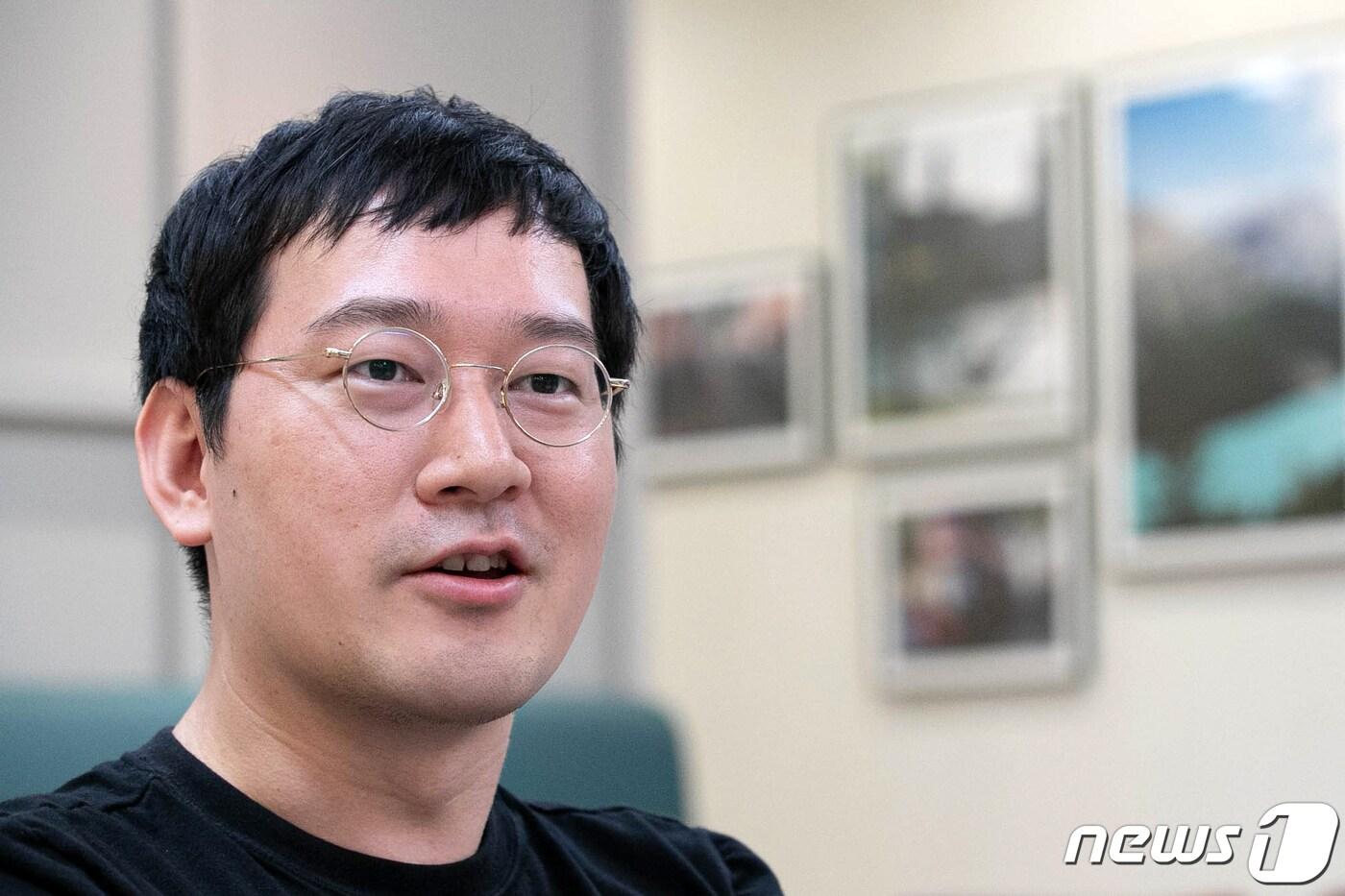 이동건 마이리얼트립 대표가 서울 강남구 마이리얼트립 본사에서 뉴스1과 인터뷰하고 있다. ⓒ News1 이승배 기자